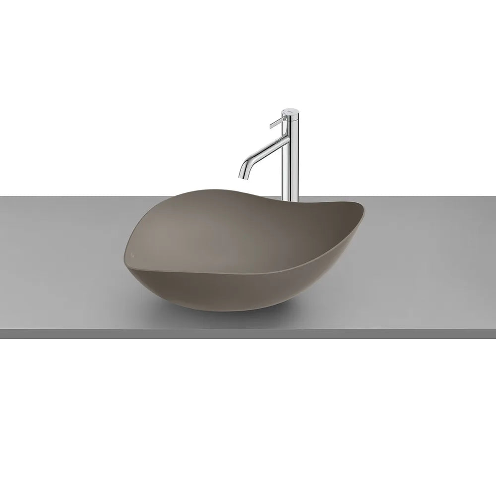 Lavabo Sobre Encimera de Fineceramic Ovalado en Color Café Ohtake Inspira Roca - Vista 1
