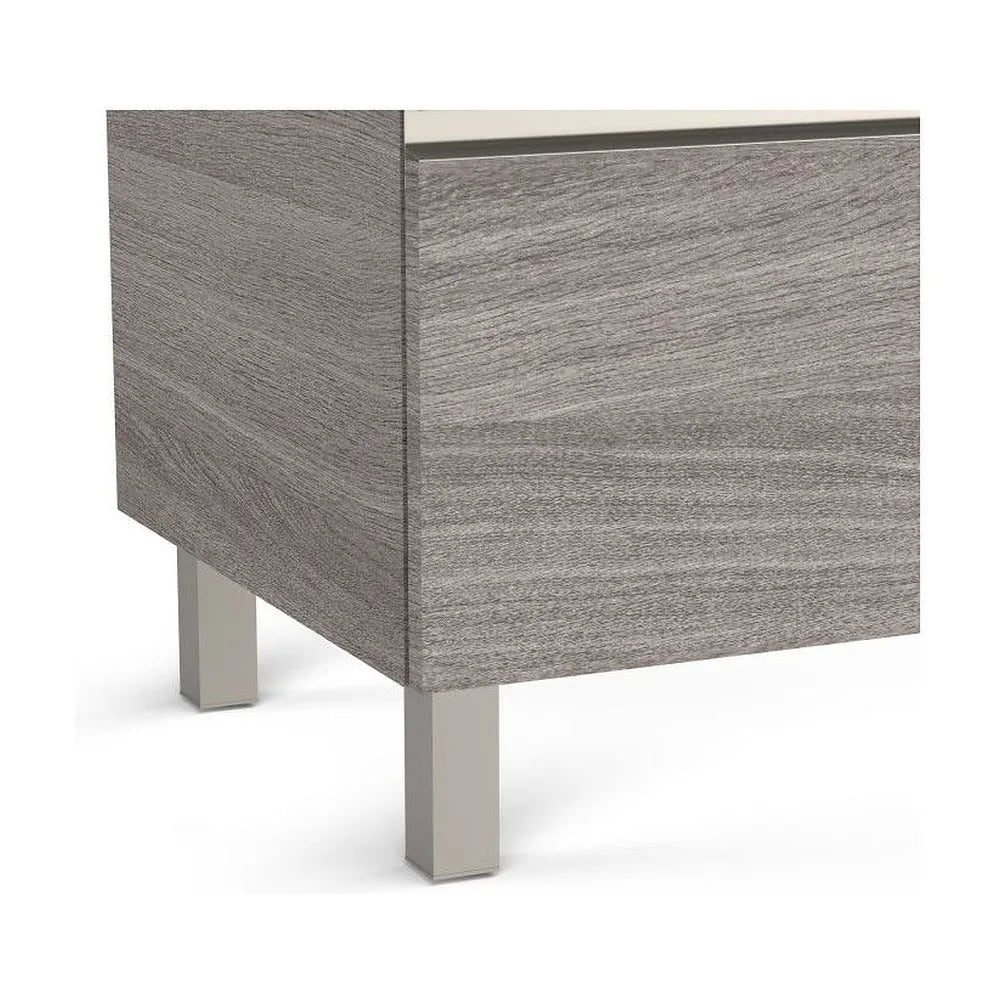 Conjunto de Mueble de Baño con Lavabo Centrado y Espejo Led de 100 cm Colección The Gap Roca - Vista 7