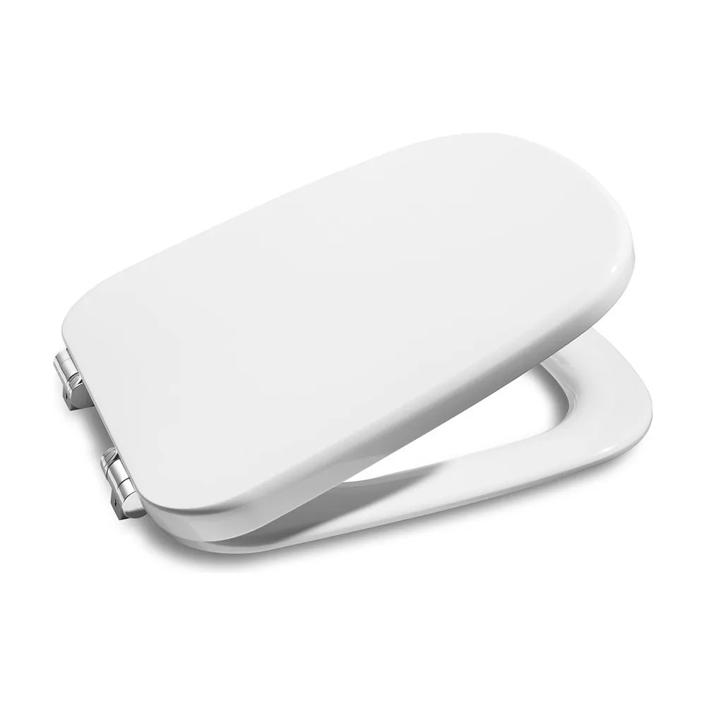 Asiento y tapa para inodoro lacado con diseño soft y caída amortiguada en acabado color blanco Frontalis Roca - Vista 2