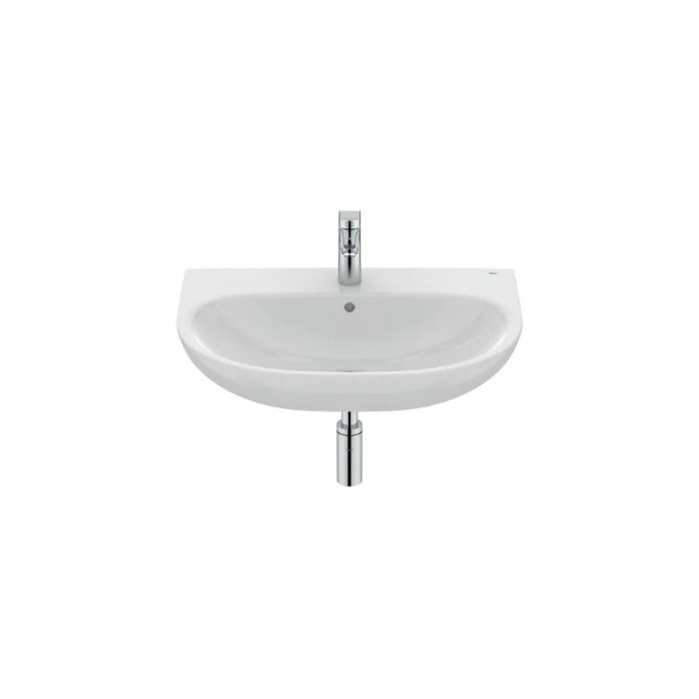 Lavabo con pedestal de 65x49 cm elaborado con porcelana de color blanco Victoria Roca - Vista 1