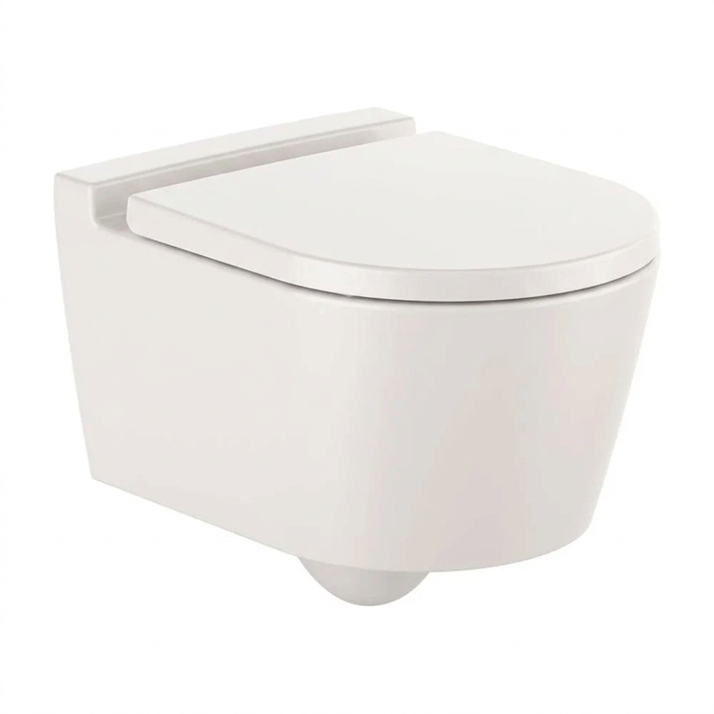 Toilet Compacto Suspendido Redondo Horizontal Outlet Inspira 37 cm Beige Roca