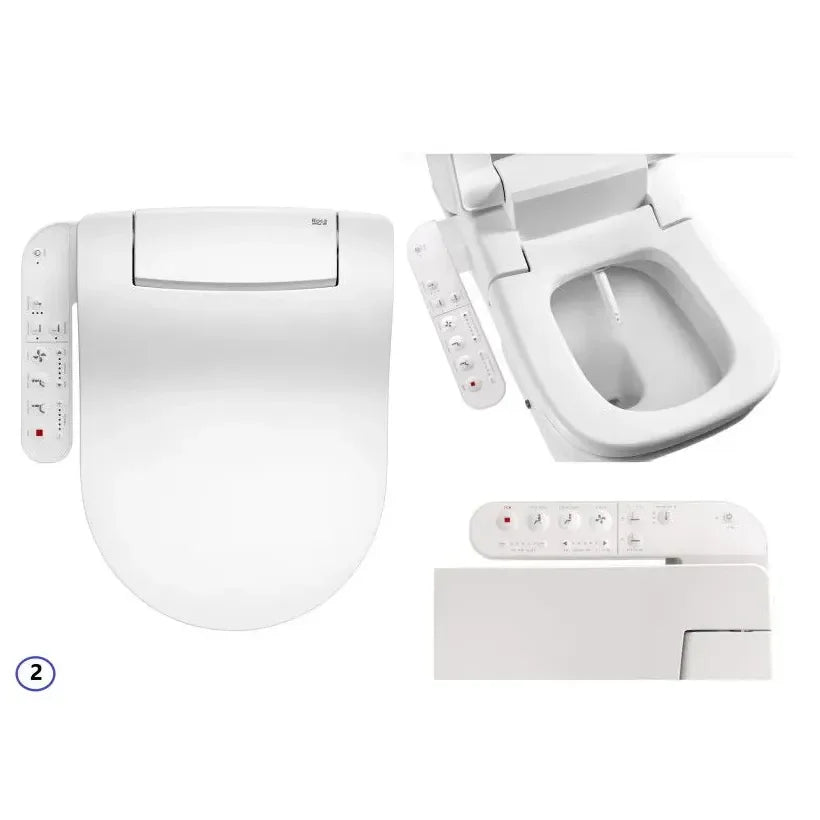 Inodoro suspendido Roca The Gap Round Rimless con cisterna empotrable Duplo WC
