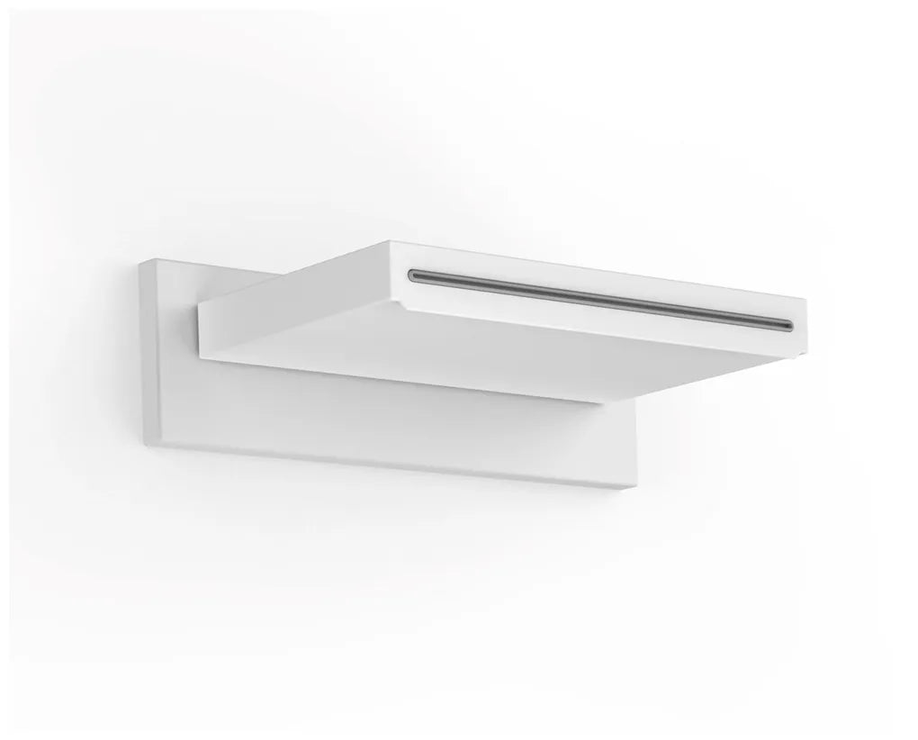 Rociador de ducha de forma cascada con diseño minimalista en acero inoxidable blanco TRES 0