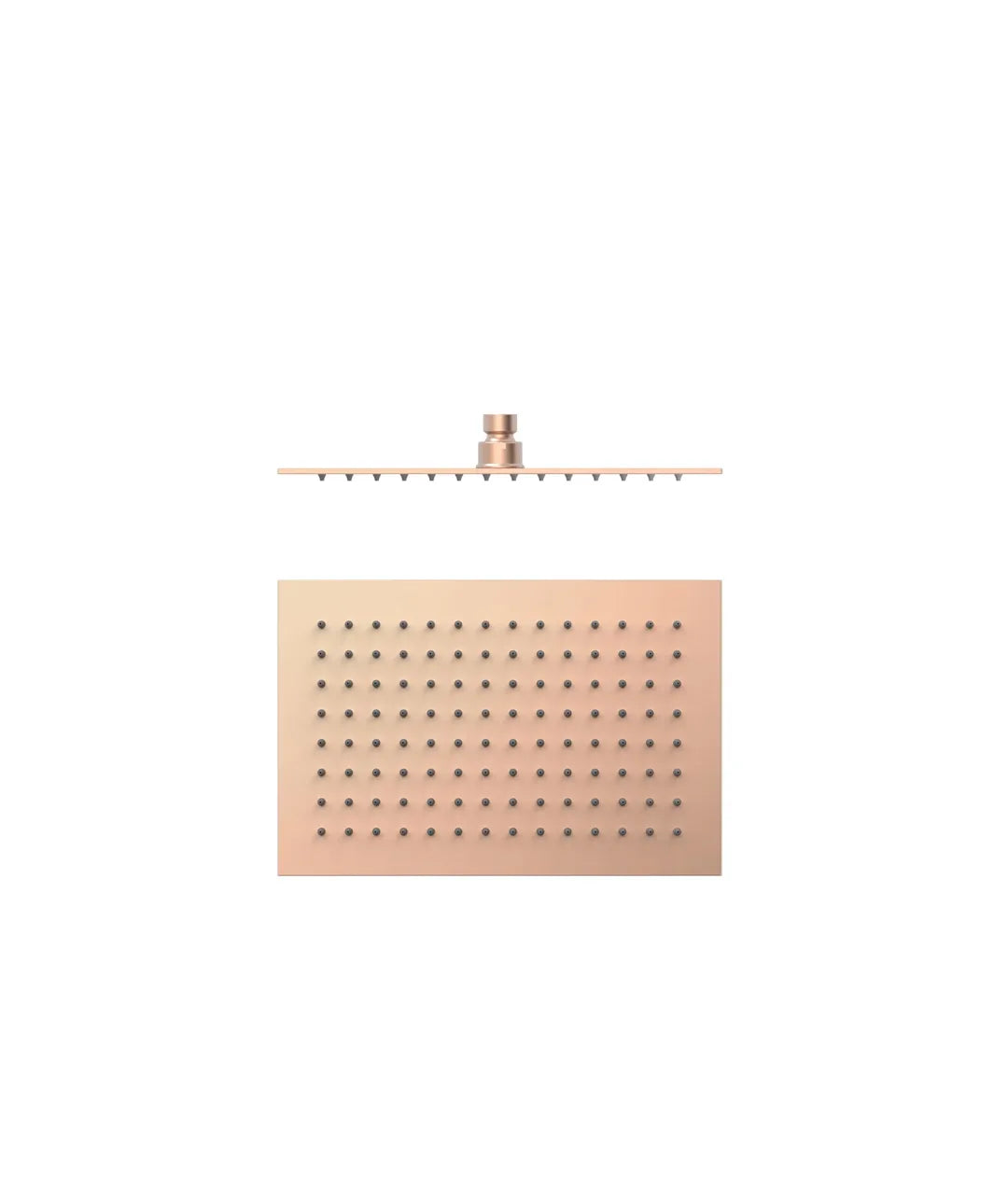 Rociador de ducha extrafino con rótula orientable de acabado oro rosa mate Tres 0
