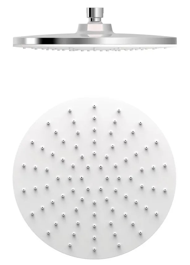 Rociador de forma redonda para ducha con rótula orientable en ABS con acabado cromado Tres 0