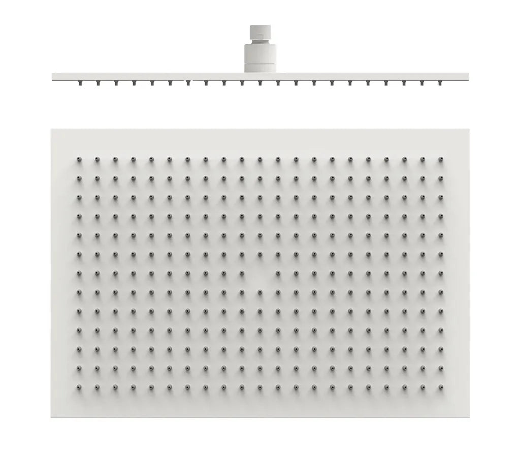 Rociador para la ducha rectangular en latón con acabado blanco mate TRES 0