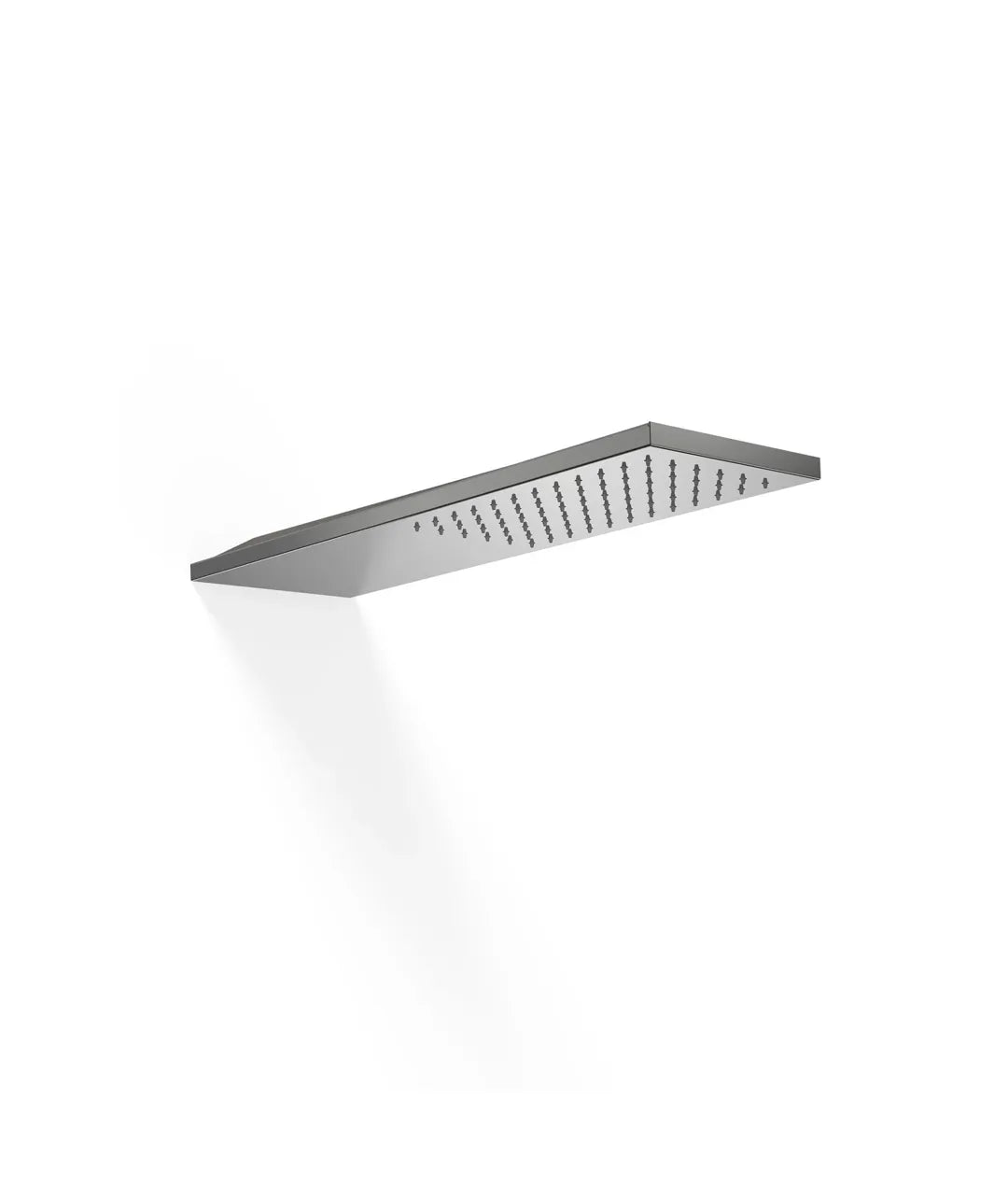 Rociador rectangular de ducha a pared de acero inoxidable con acabado negro metalizado Complementos Tres 0