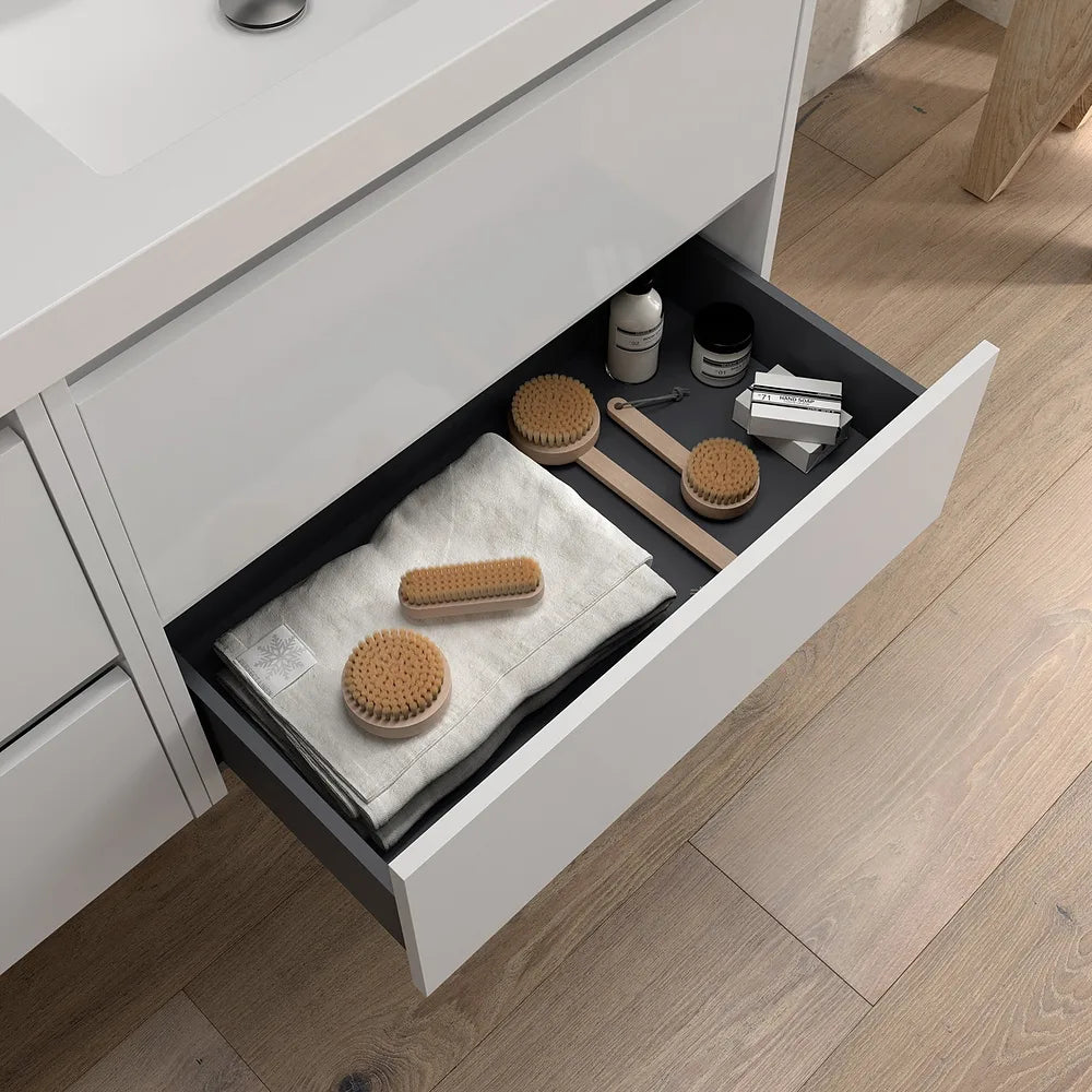 Mueble de Baño 2 Cajones Salgar Noja Blanco - Vista 2