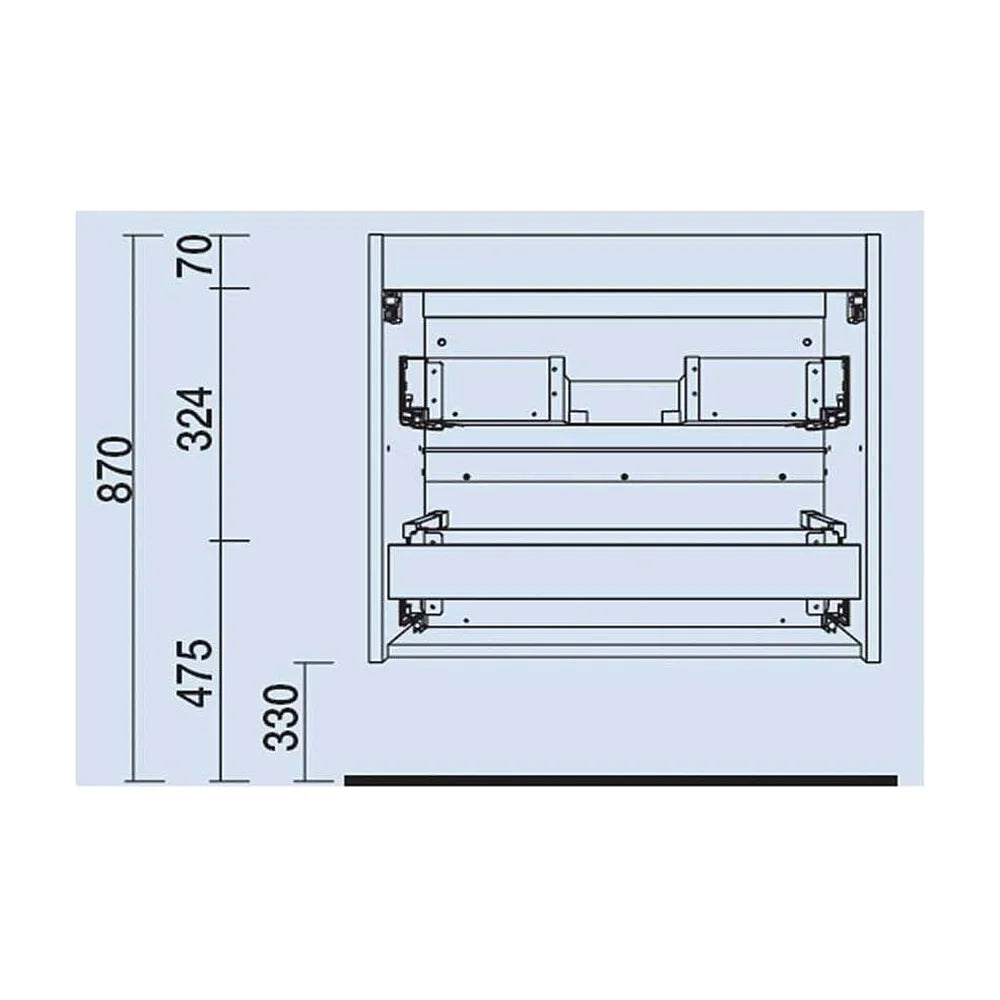 Mueble de Baño con Lavabo y 2 Cajones Salgar Spirit 100 cm - Vista 11