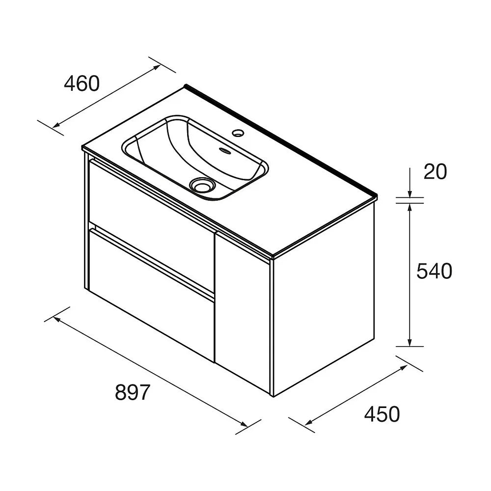 Lavabo de Baño Salgar Noja 90 cm - Vista 6