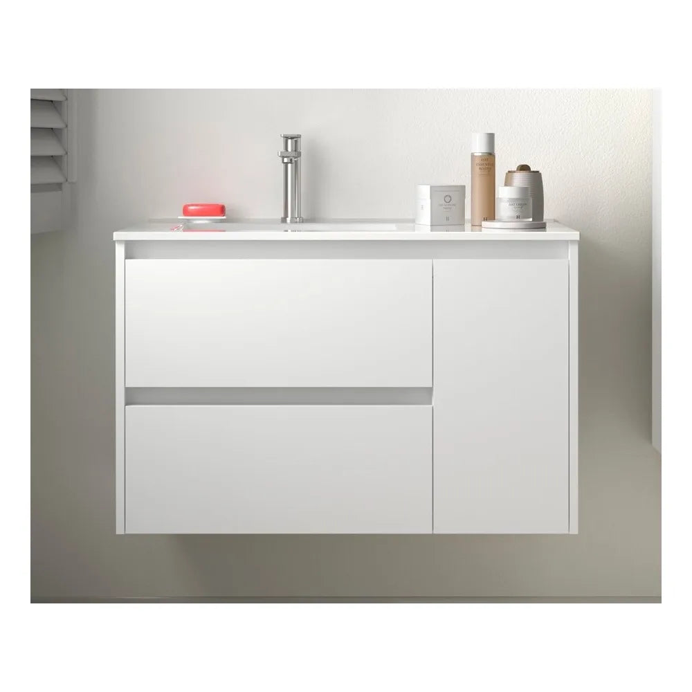 Lavabo de Baño Salgar Noja 90 cm Blanco Brillo - Vista 2