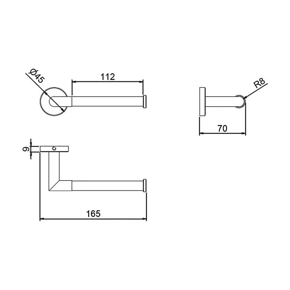 Portarrollos de Pared Salgar Sil Cromo - Vista 2