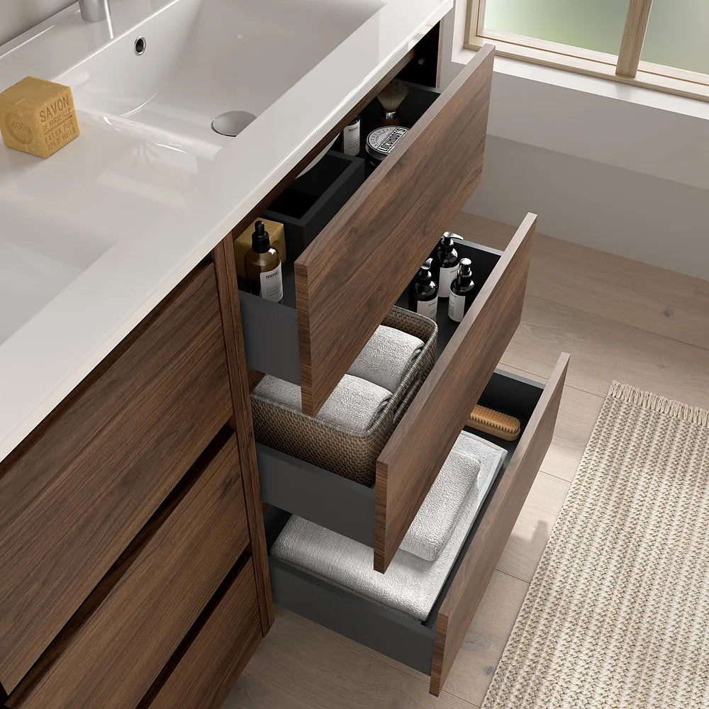 Mueble de Baño con Lavabo y 3 Cajones Salgar Noja 80 cm - Vista 2