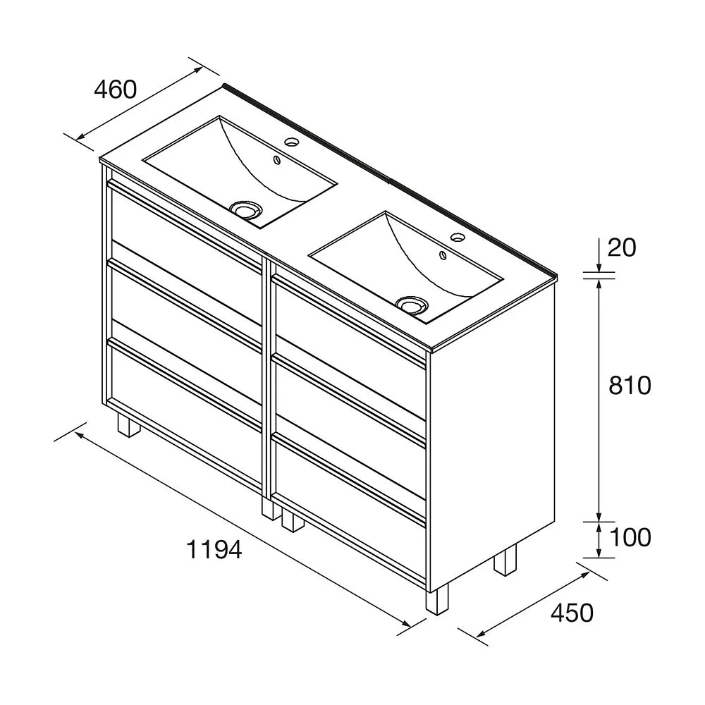 Mueble de Baño con Lavabo Salgar Attila - Vista 4