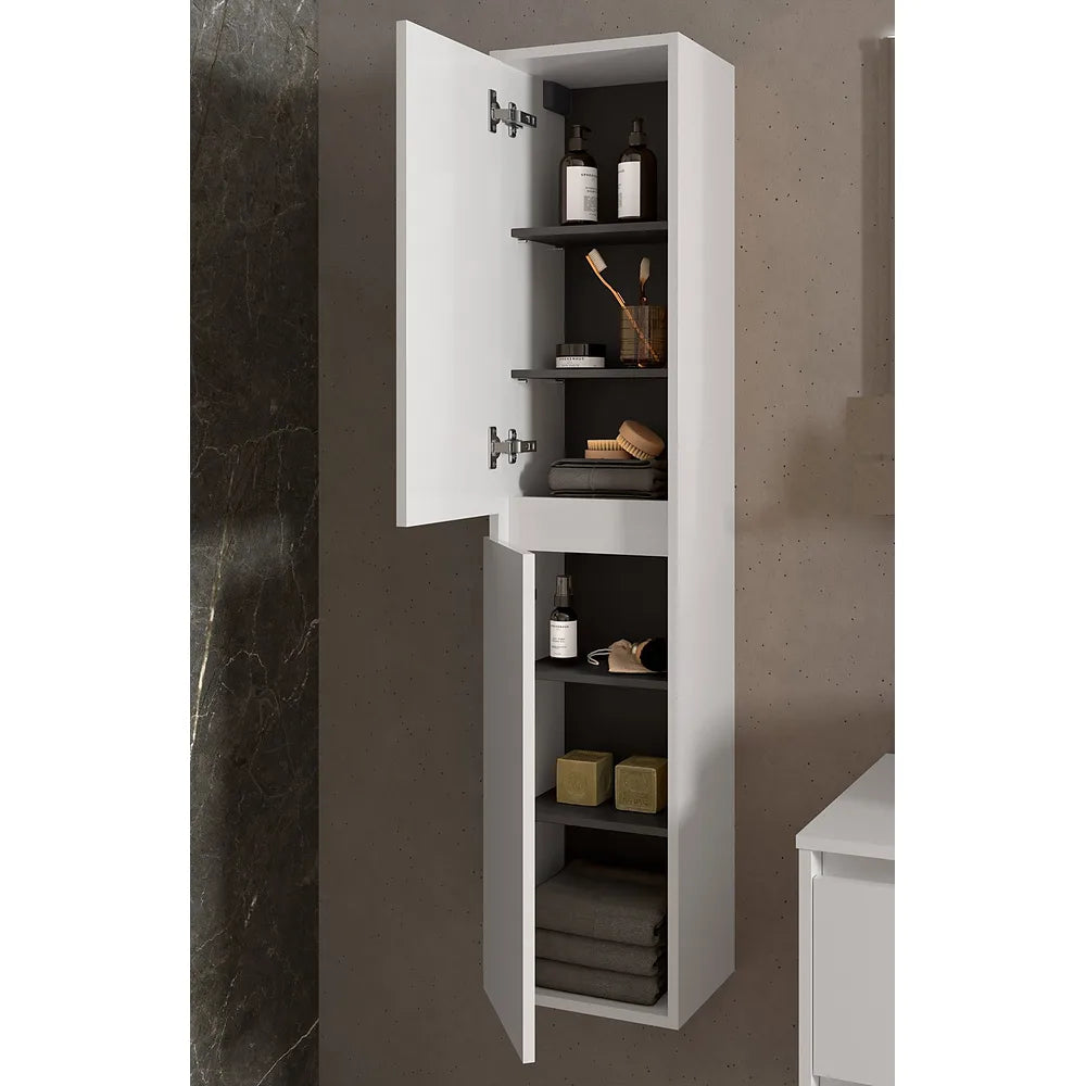 Mueble de Baño con Lavabo y 4 Cajones Salgar Noja Blanco Brillo - Vista 2
