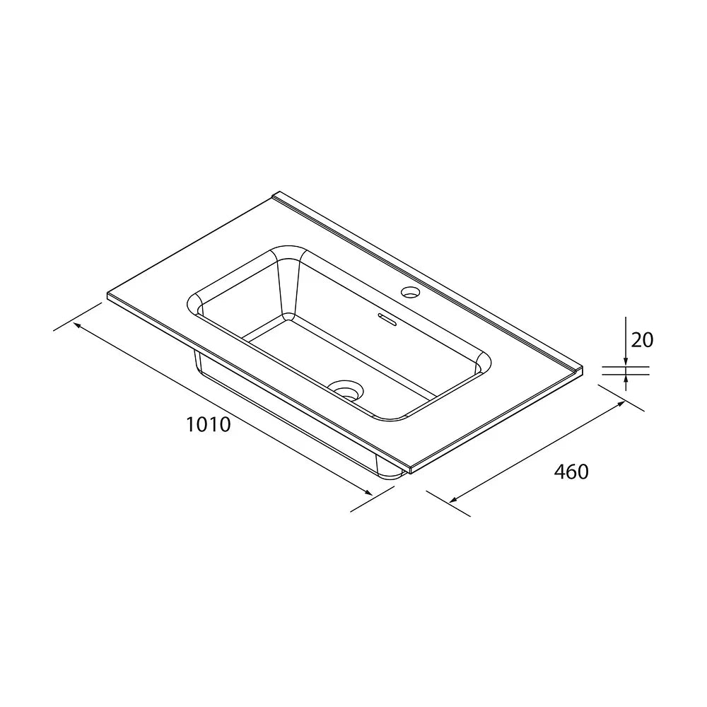 Mueble de Baño Suspendido con Lavabo Salgar Bequia 101 cm Negro Mate - Vista 4