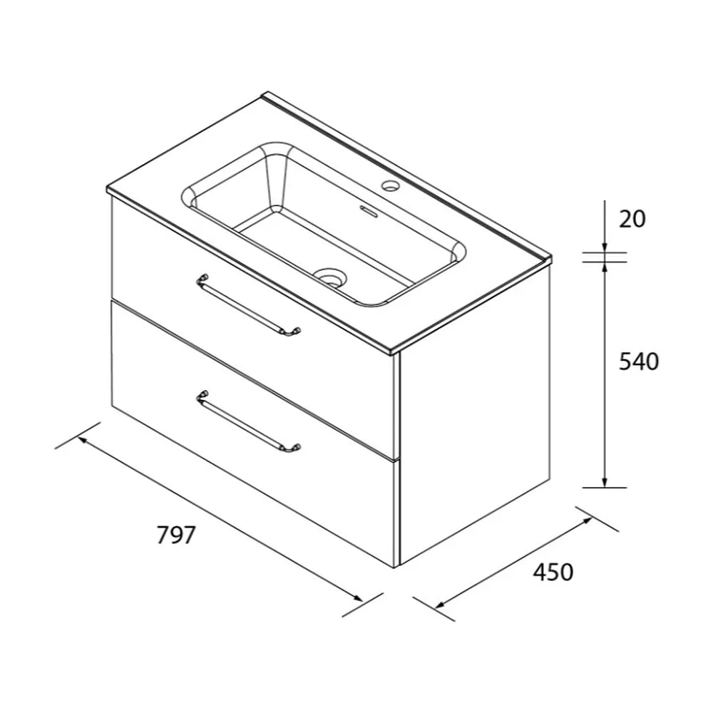 Mueble de Baño Suspendido con Lavabo Salgar - Vista 3