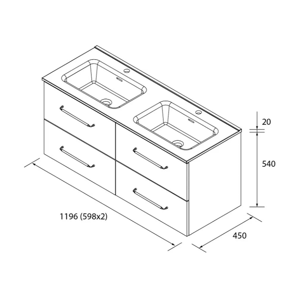 Mueble de Baño Suspendido con Lavabo Salgar - Vista 3