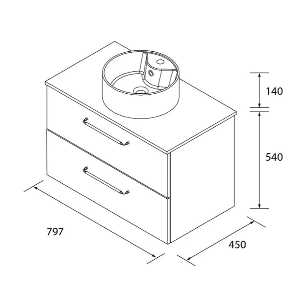 Mueble de Baño Suspendido con Lavabo Salgar - Vista 3