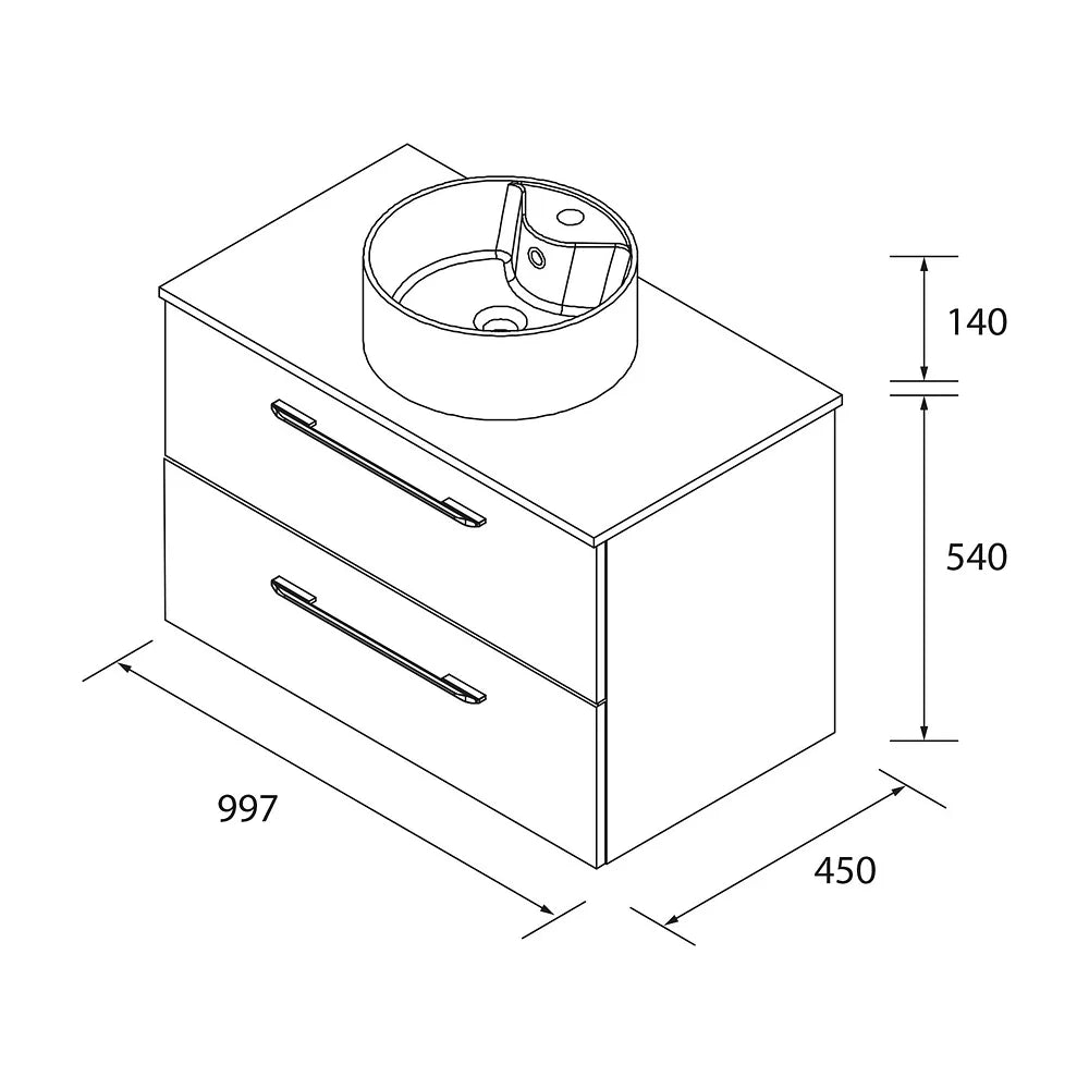 Mueble de Baño Suspendido con Lavabo Salgar - Vista 4