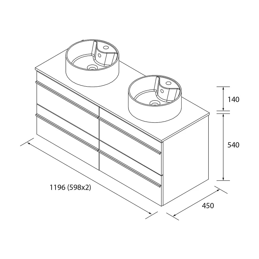 Mueble de Baño Suspendido con Lavabo Salgar - Vista 6