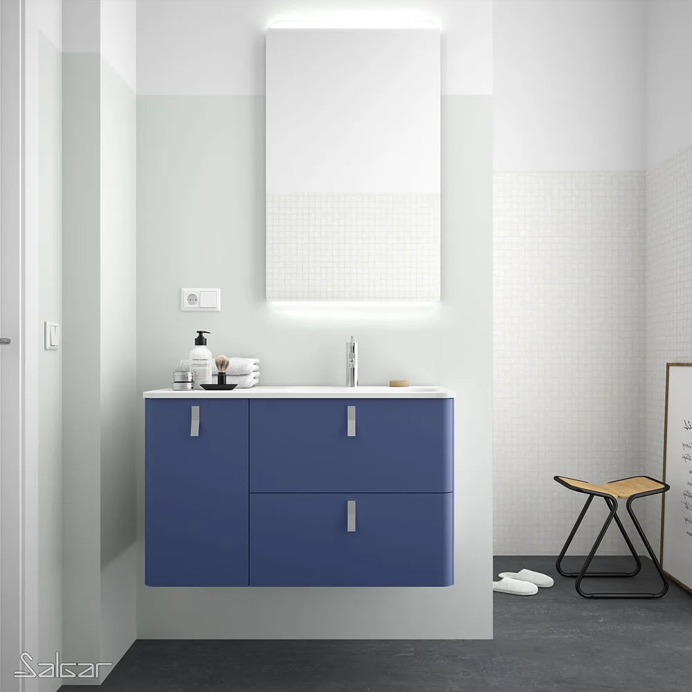 Mueble de Baño con Lavabo Salgar Uniiq 120 cm Azul - Vista 2