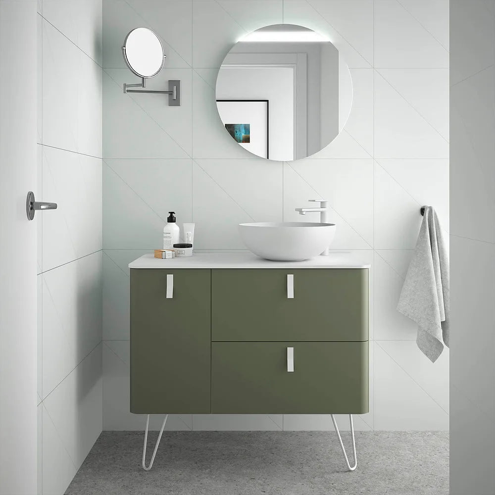 Mueble de Baño Lavabo sobre Encimera Salgar Uniiq 90 cm Verde Bosque - Vista 1