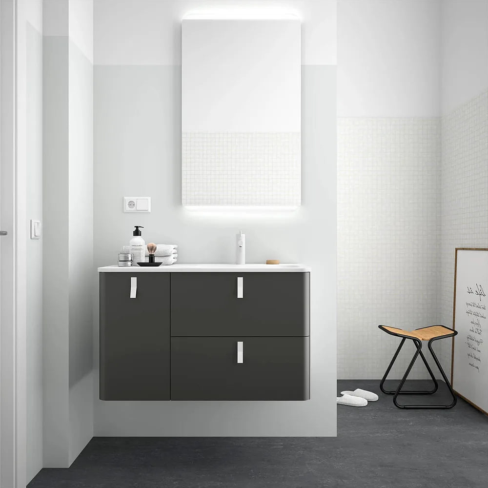 Mueble de Baño con Lavabo Salgar Uniiq 120 cm Gris Antracita - Vista 2
