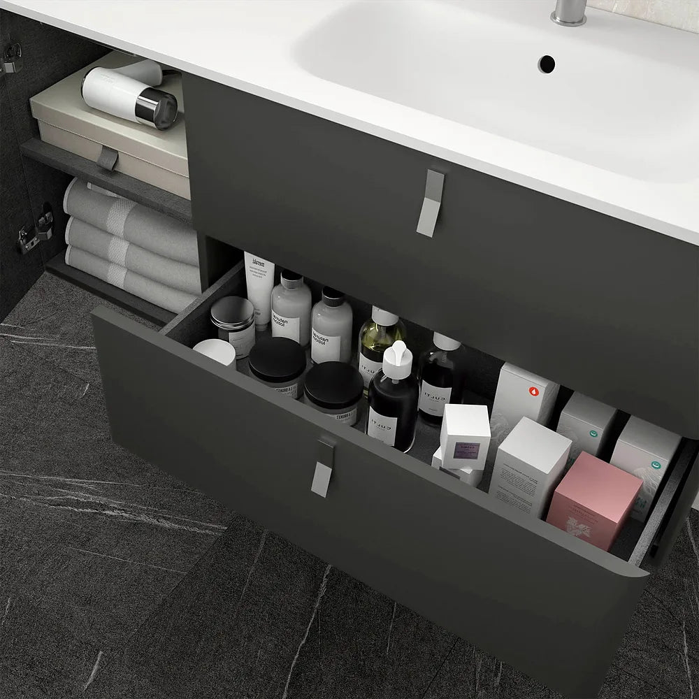 Mueble de Baño con Lavabo Salgar Uniiq 120 cm Gris Antracita - Vista 3