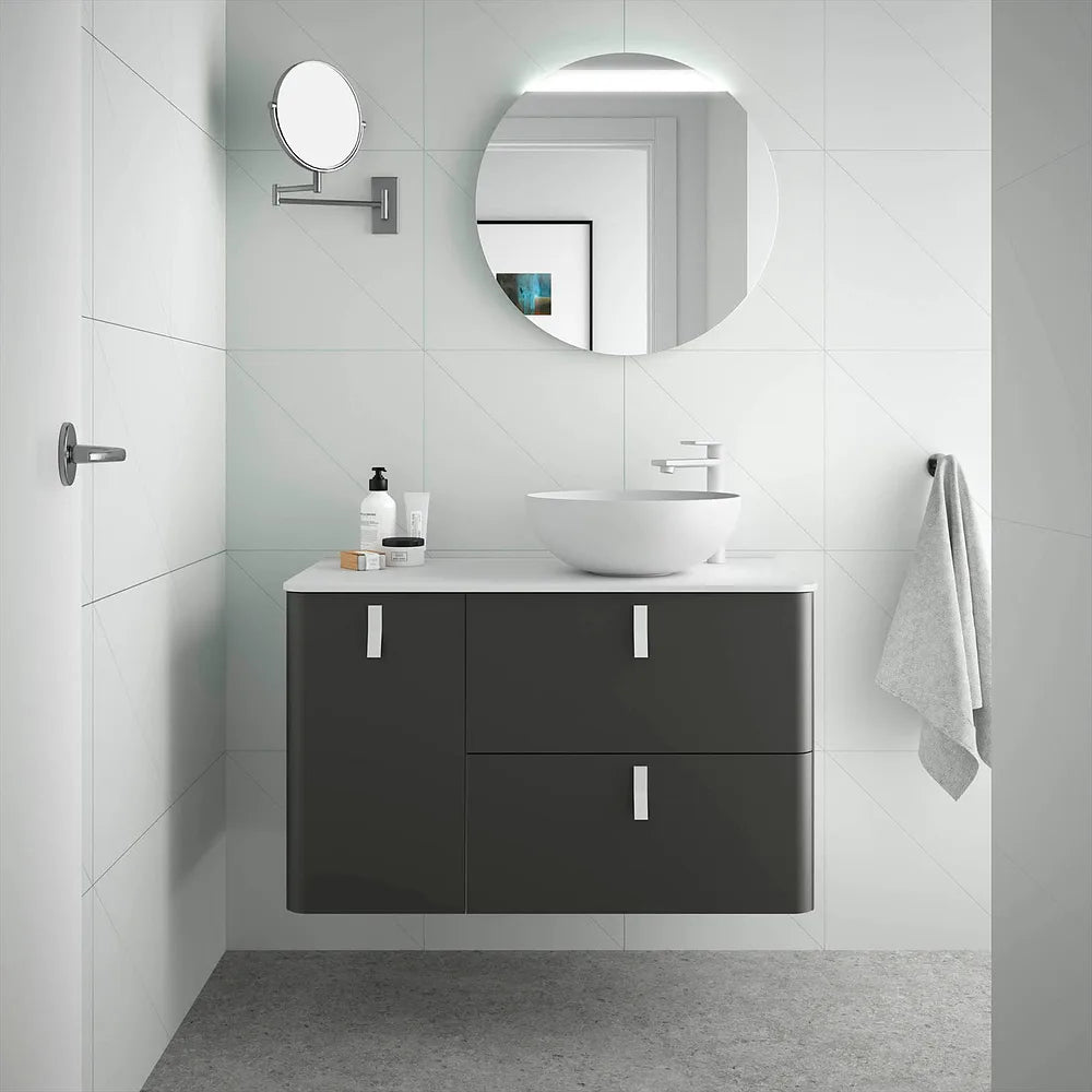 Mueble de Baño Lavabo sobre Encimera Salgar Uniiq 120 cm Gris Antracita - Vista 2