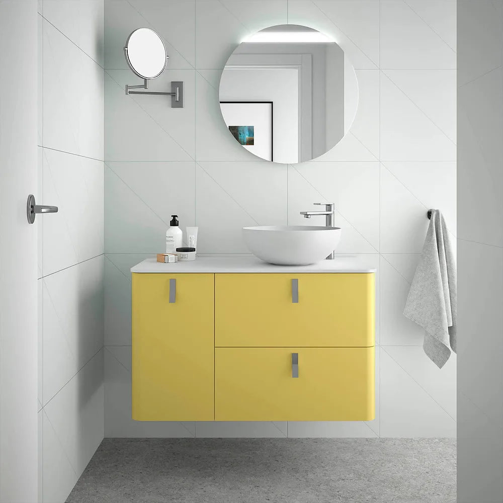 Mueble de Baño Lavabo sobre Encimera Salgar Uniiq 120 cm Amarillo Paja - Vista 2