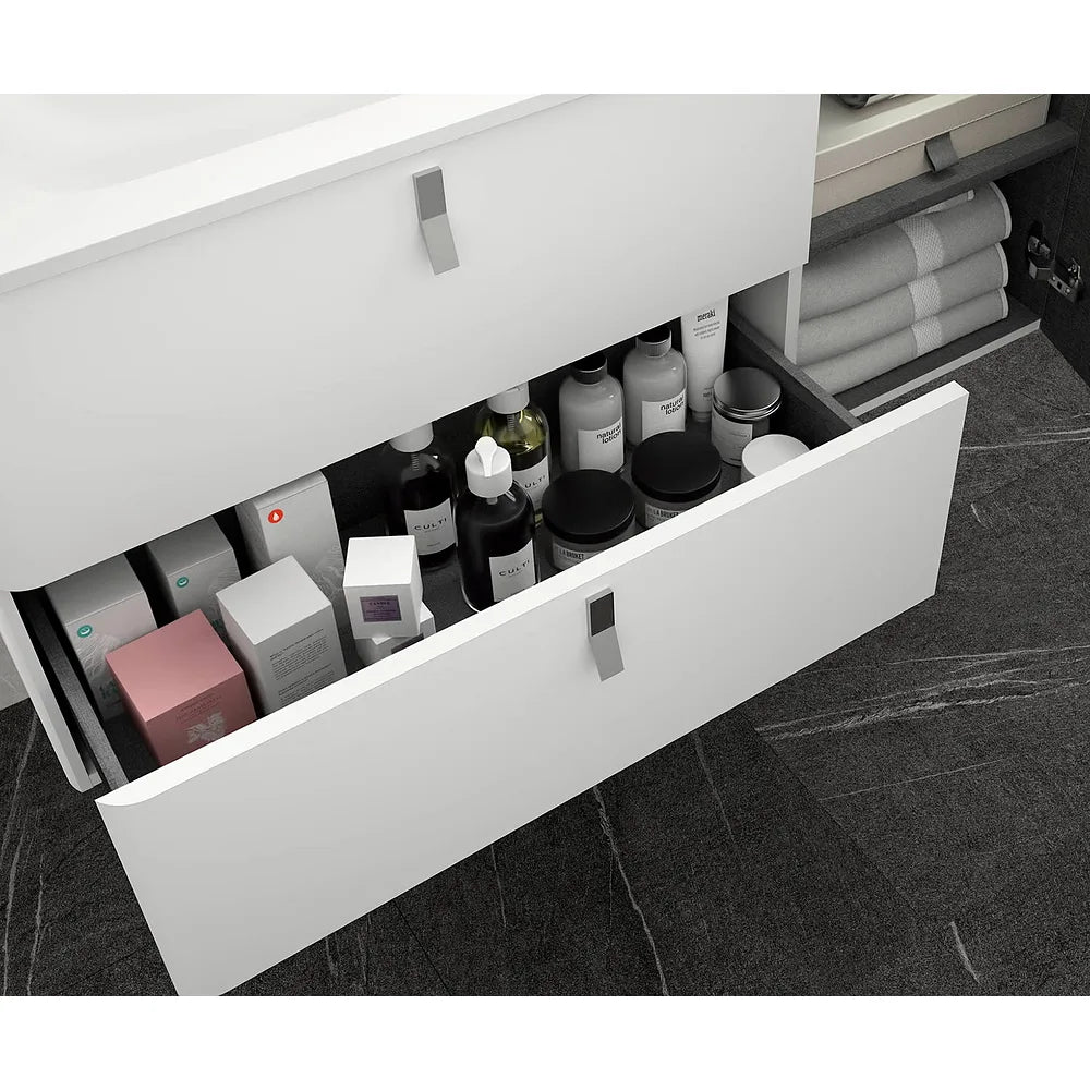 Mueble de Baño Lavabo sobre Encimera Salgar Uniiq 120 cm Blanco Mate - Vista 2