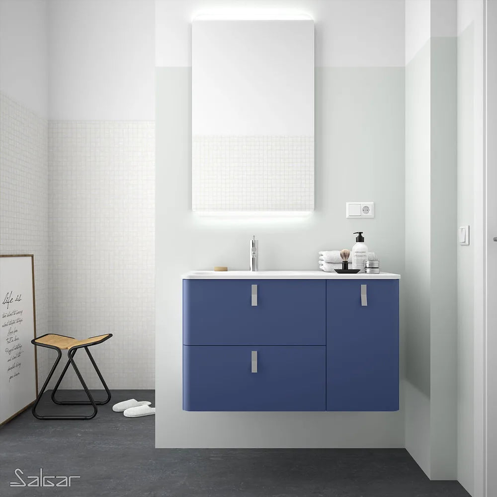 Mueble de Baño con Lavabo Salgar Uniiq 120 cm Azul - Vista 2