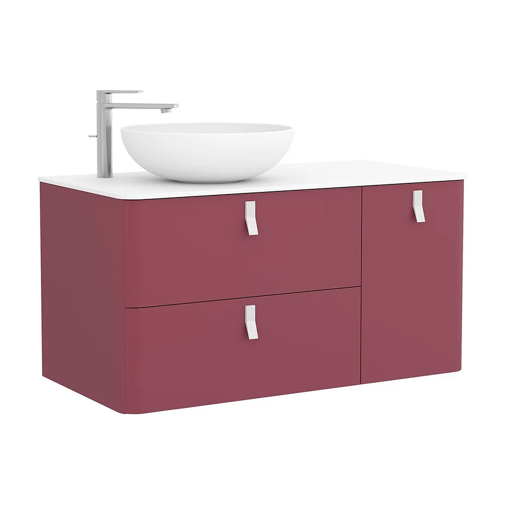 Mueble de Baño Lavabo sobre Encimera Salgar Uniiq 120 cm Granate - Vista 1