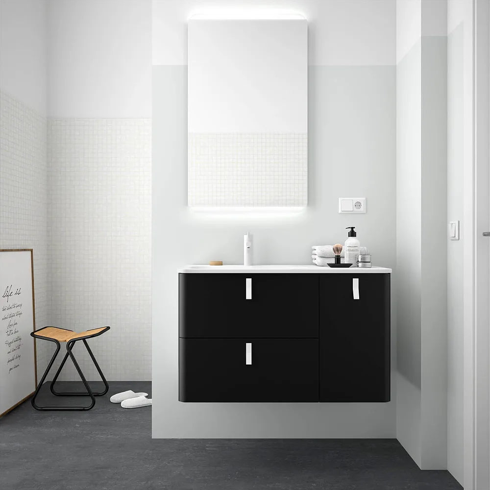 Mueble de Baño con Lavabo Salgar Uniiq 120 cm Negro Mate - Vista 2