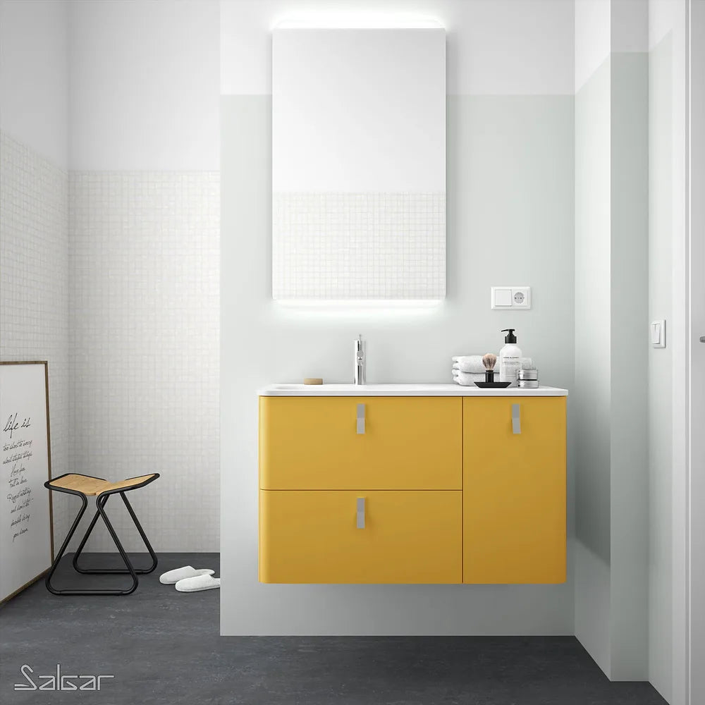 Mueble de Baño con Lavabo Salgar Uniiq 120 cm Amarillo Sol - Vista 2