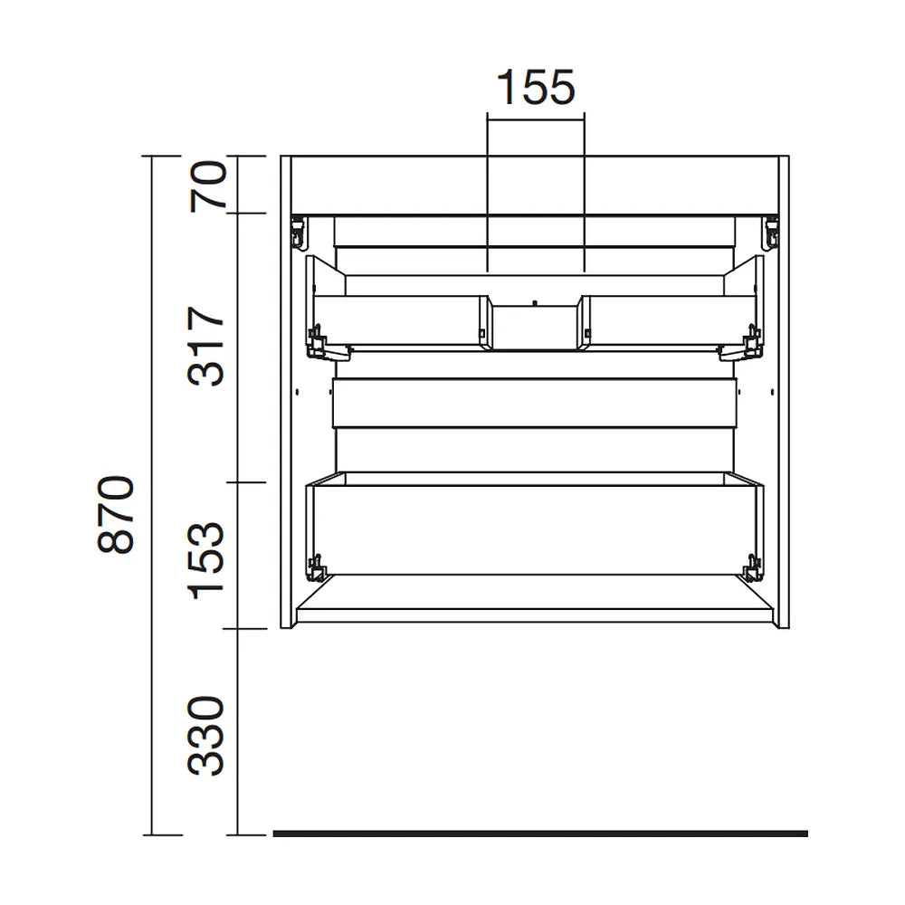 Mueble de Baño Suspendido con Lavabo y 2 Cajones Salgar Fussion Line Blanco Mate - Vista 12