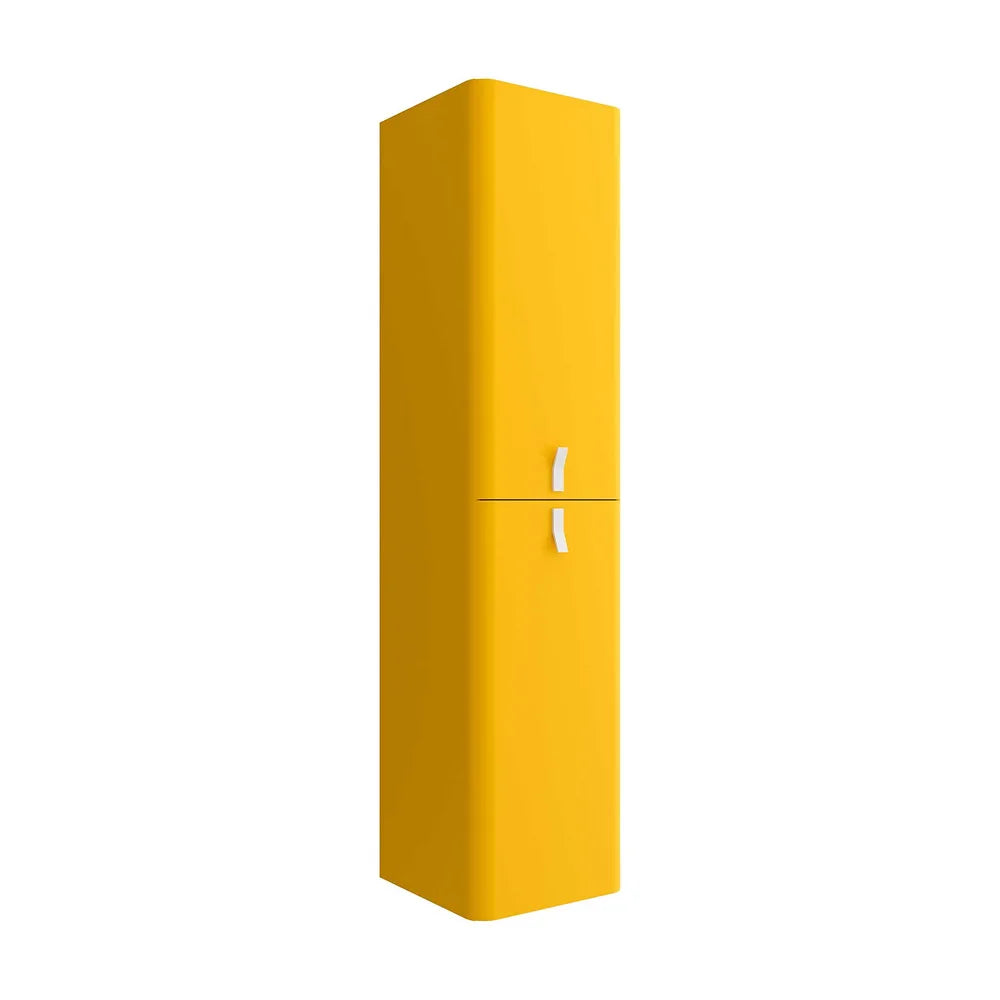 Mueble de Baño Suspendido con Lavabo y 2 Cajones Salgar Uniiq 80 cm Amarillo Sol - Vista 4