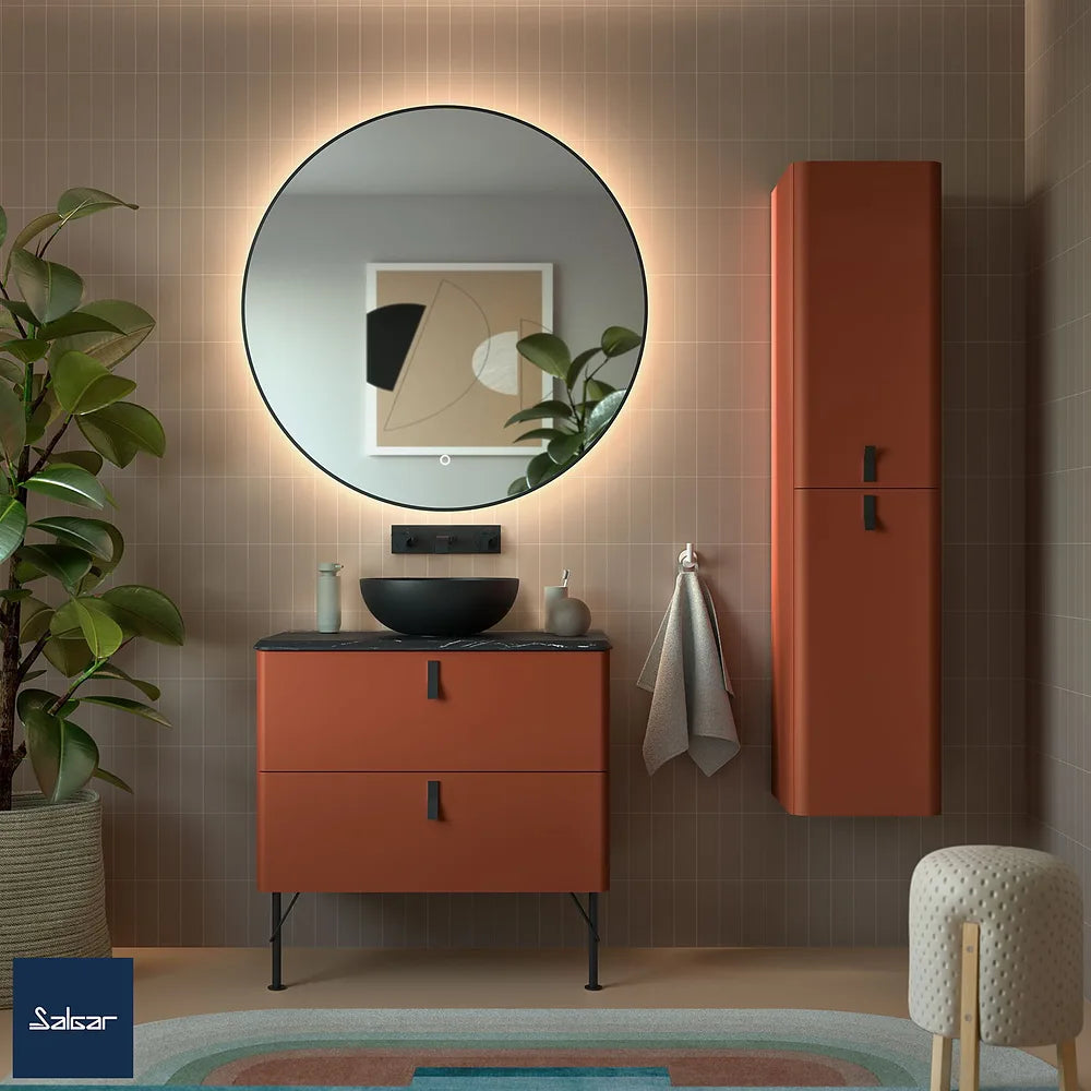 Mueble de Baño Suspendido con Lavabo y 2 Cajones Salgar Uniiq 80 cm - Vista 1