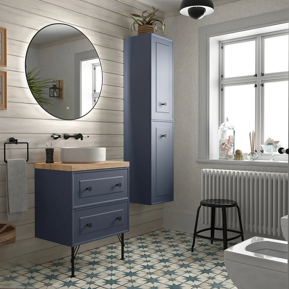 Mueble de Baño 2 Cajones Salgar Renoir Azul - Vista 1