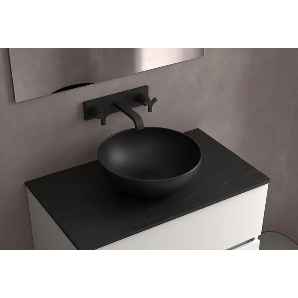 Mueble de Baño 2 Cajones Salgar Renoir 80 cm Negro - Vista 3