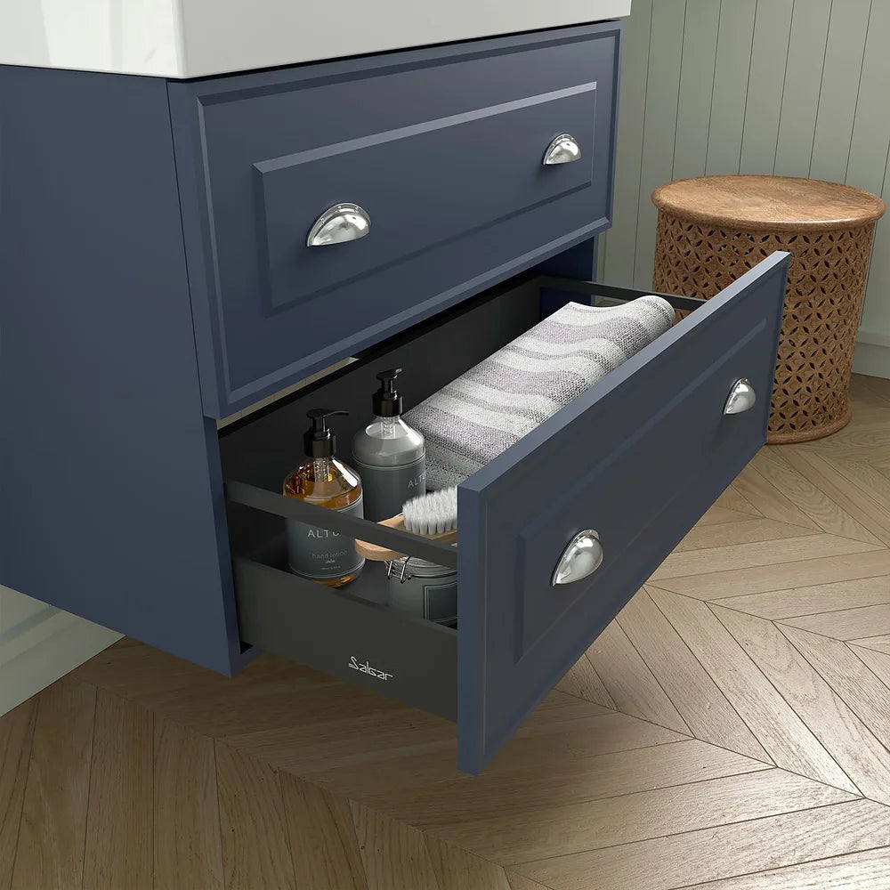 Mueble de Baño 2 Cajones Salgar Renoir 80 cm Azul - Vista 2