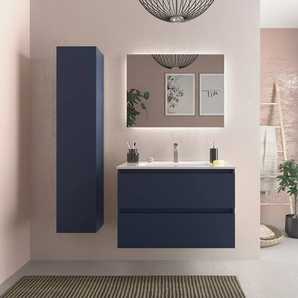 Mueble de Baño con Lavabo Salgar Bequia 80 cm Azul - Vista 1