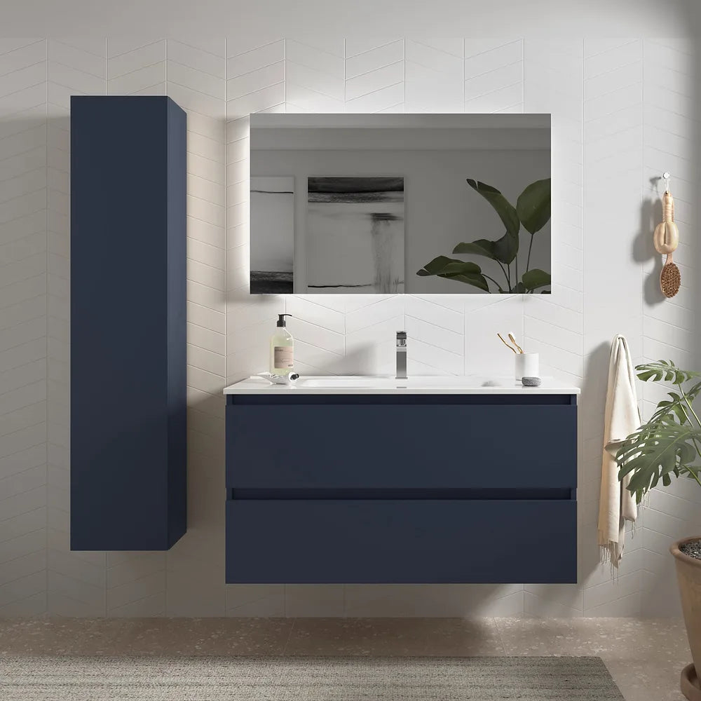 Mueble de Baño con Lavabo Salgar Bequia 100 cm Azul - Vista 1