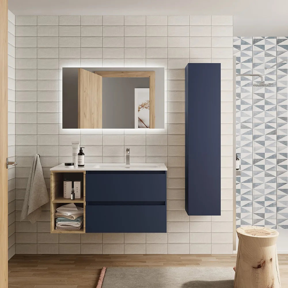 Mueble de Baño con Lavabo Salgar Bequia Plus 100 cm Azul - Vista 1