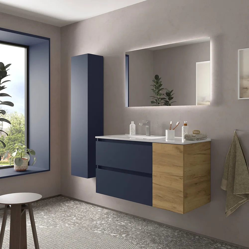 Mueble de Baño con Lavabo Salgar Bequia Plus 100 cm Azul - Vista 2