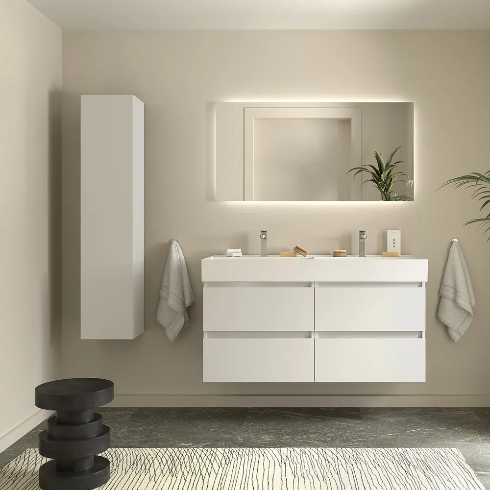 Mueble de Baño con Lavabo Salgar Bequia 120 cm Blanco Mate - Vista 1