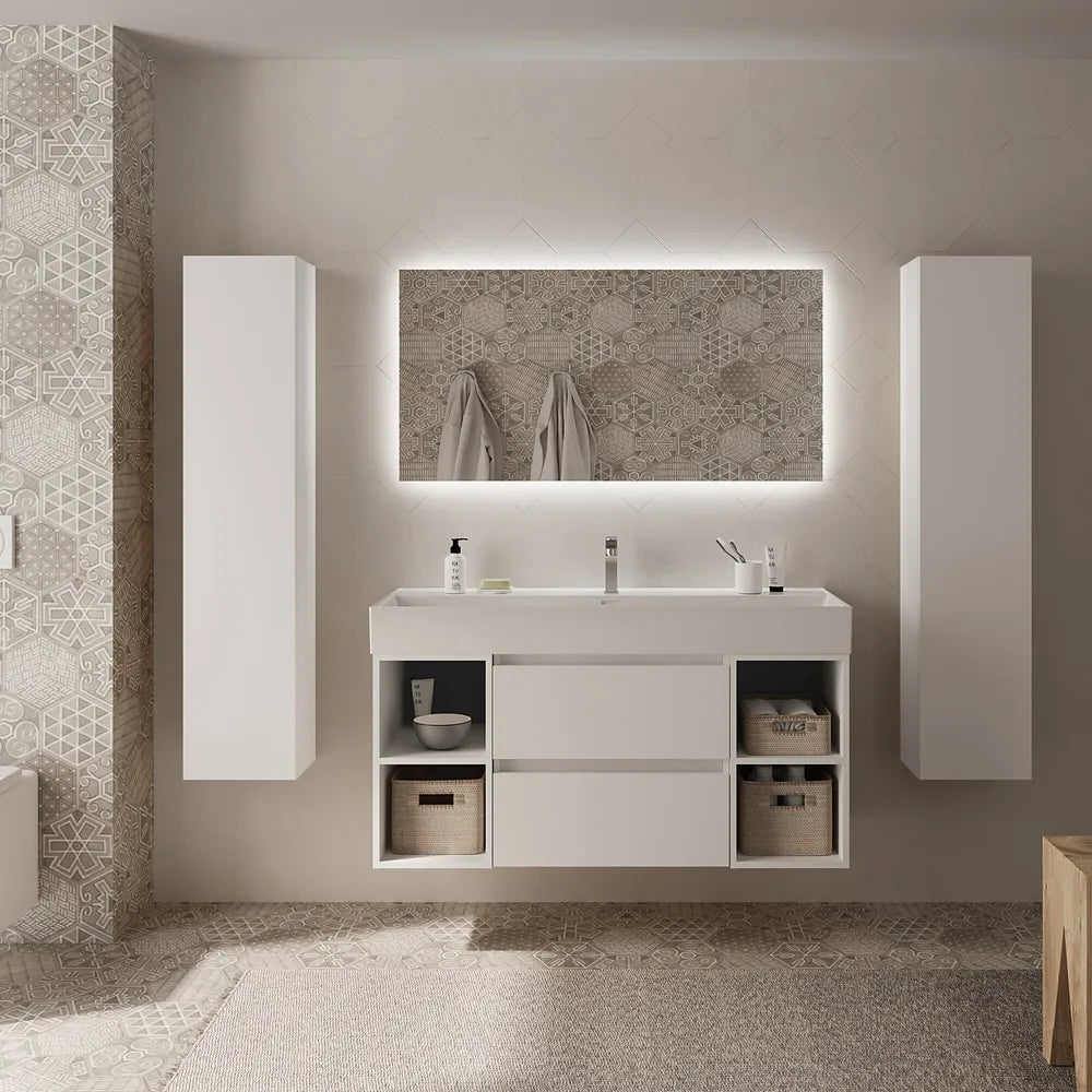 Mueble de Baño con Lavabo Salgar Bequia Plus 120 cm Blanco Mate - Vista 1