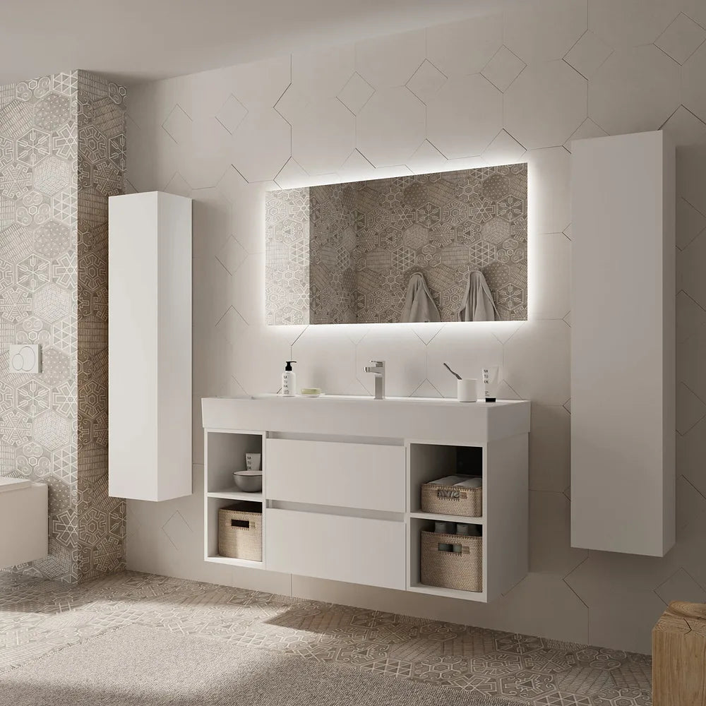 Mueble de Baño con Lavabo Salgar Bequia Plus 120 cm Blanco Mate - Vista 2