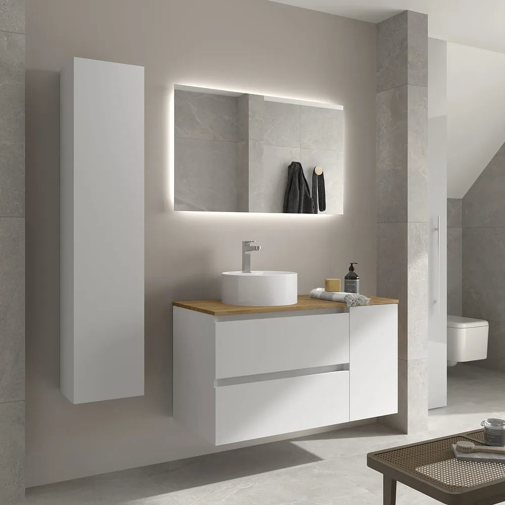 Mueble de Baño Lavabo sobre Encimera Salgar Bequia Plus 90 cm Blanco Mate - Vista 2